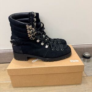 Christian Louboutin Black Combat Boots